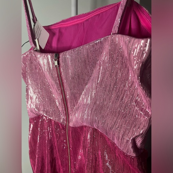 MINKPINK NWT Pink Sparkly Vida Midi Dress - Picture 9 of 11